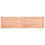 Piano Tavolo Marrone Chiaro 200x50x(2-4) cm Rovere Non Trattato