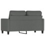 Divano a 2 Posti Grigio Scuro 120 cm in Tessuto