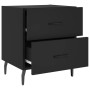 Comodini 2 pz Neri 40x35x47,5 cm in Legno Multistrato