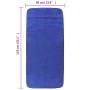 Asciugamani da Spiaggia 6pz Blu Reale 60x135 cm Tessuto 400 GSM