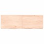 Ripiano a Parete 120x40x(2-6) cm Massello Rovere Non Trattato