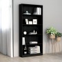 Libreria a 5 Ripiani Nera 80x24x175 cm in Legno Multistrato