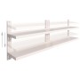 Mensole Galleggianti a 2 Livelli 2 pz in Acciaio Inox 240x30 cm