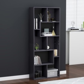 Libreria Grigia 67x24x161 cm in Legno Multistrato