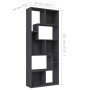 Libreria Grigia 67x24x161 cm in Legno Multistrato