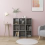 Libreria Grigio Cemento 90x30x90 cm in Legno Multistrato