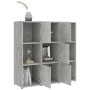 Libreria Grigio Cemento 90x30x90 cm in Legno Multistrato