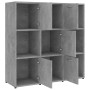 Libreria Grigio Cemento 90x30x90 cm in Legno Multistrato