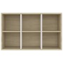 Libreria/Credenza Bianca Rovere Sonoma 66x30x98 cm Multistrato