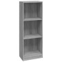 Libreria 3 Ripiani Grigio Sonoma 40x24x109 cm Legno Multistrato