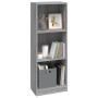 Libreria 3 Ripiani Grigio Sonoma 40x24x109 cm Legno Multistrato