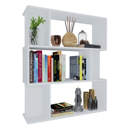 Libreria/Divisorio Bianco 80x24x96 cm in Legno Multistrato