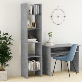 Libreria Grigio Cemento 40x35x180 cm in Legno Multistrato