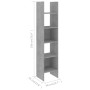 Libreria Grigio Cemento 40x35x180 cm in Legno Multistrato