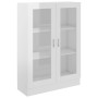 Armadietto Vetrina Bianco Lucido 82,5x30,5x115 cm Multistrato