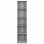 Libreria 5 Ripiani Grigio Sonoma 40x24x175 cm Legno Multistrato