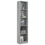 Libreria 5 Ripiani Grigio Sonoma 40x24x175 cm Legno Multistrato