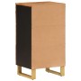 Credenza Marrone e Nera 40x33,5x75cm in Legno Massello di Mango