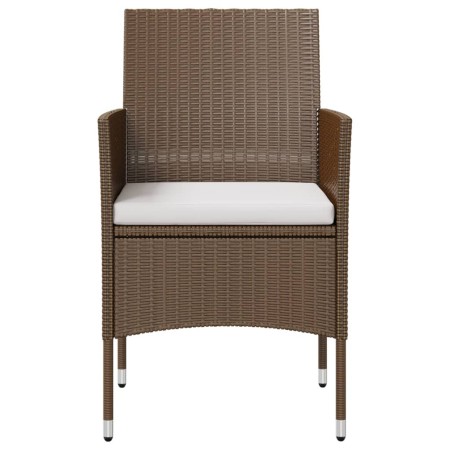 Set Divani da Giardino 16 pz con Cuscini in Polyrattan Marrone