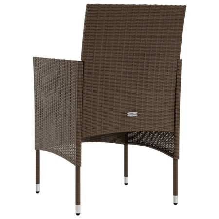 Set Divani da Giardino 16 pz con Cuscini in Polyrattan Marrone