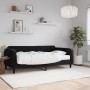 Divano Letto con Materasso Nero 90x190 cm in Velluto