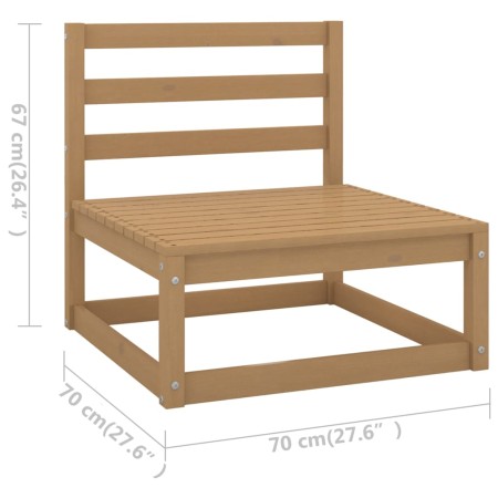 Set Divani da Giardino 6 pz in Legno Massello di Pino