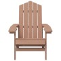 Sedie da Giardino con Tavolo Adirondack in HDPE Marrone