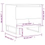 Tavolino da Salotto Rovere Marrone 50x46x50cm Legno Multistrato