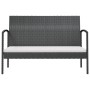 Set Divani da Giardino 16 pz con Cuscini in Polyrattan Nero