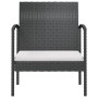 Set Divani da Giardino 16 pz con Cuscini in Polyrattan Nero