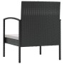 Set Divani da Giardino 16 pz con Cuscini in Polyrattan Nero