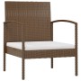 Set Divani da Giardino 16 pz con Cuscini in Polyrattan Marrone