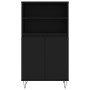 Credenza Nera 60x36x110 cm in Legno Multistrato