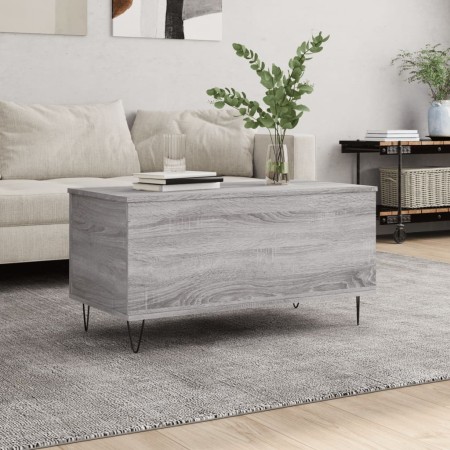 Tavolino Salotto Grigio Sonoma 90x44,5x45 cm Legno Multistrato