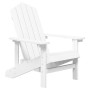 Sedie da Giardino con Tavolo Adirondack in HDPE Bianco