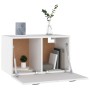 Armadietto a Muro Bianco 60x36,5x35 cm in Legno Multistrato