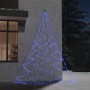 Albero da Parete con Gancio Metallico 260 LED Blu 3 m