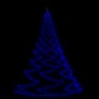 Albero da Parete con Gancio Metallico 260 LED Blu 3 m