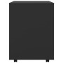 Mobiletto con Ruote Nero 60x53x72 cm in Legno Multistrato