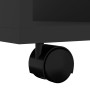 Mobiletto con Ruote Nero 60x53x72 cm in Legno Multistrato