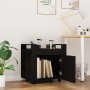 Carrello per Scrivania Nero 60x45x60 cm in Legno Multistrato