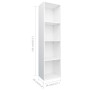 Libreria / Mobile TV Bianco 36x30x143 cm in Legno Multistrato