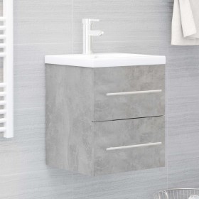 Mobile Lavabo Grigio Cemento 41x38,5x48 cm in Legno Multistrato