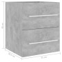 Mobile Lavabo Grigio Cemento 41x38,5x48 cm in Legno Multistrato