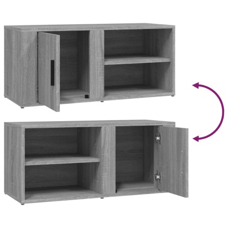 Mobili TV 2 pz Grigio Sonoma 80x31,5x36 cm Legno Multistrato