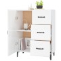 Credenza 69,5x34x90 cm in Legno Multistrato Bianco Lucido