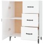 Credenza 69,5x34x90 cm in Legno Multistrato Bianco Lucido