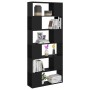 Libreria/Divisorio Nero 80x24x186 cm in Truciolato