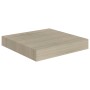 Scaffali a Parete 2 pz Rovere 23x23,5x3,8 cm in MDF