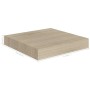 Scaffali a Parete 2 pz Rovere 23x23,5x3,8 cm in MDF